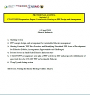 Provisional Agenda CTI-CFF/USAID SOACAP Activity 2.1 CTI-CFF Public Private Partnership (PPP) Preparation (Technical Program)