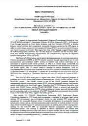 Terms of Reference CTI-CFF/USAID SOACAP Activity 2.1 CTI-CFF Public Private Partnership (PPP) Preparation (Technical Program)